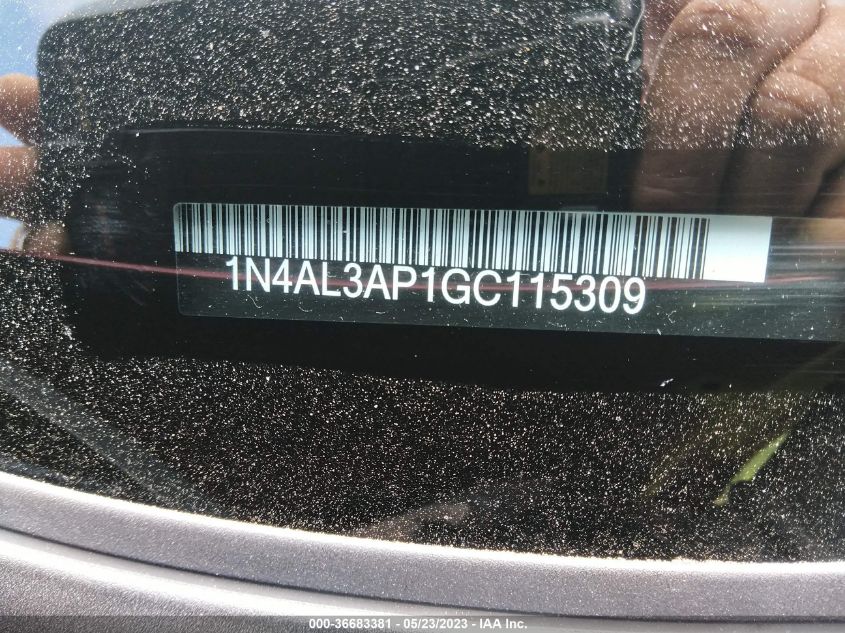 2016 NISSAN ALTIMA 2.5 SV - 1N4AL3AP1GC115309
