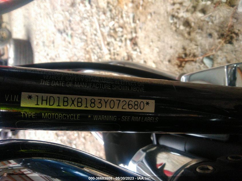 2003 HARLEY-DAVIDSON FLSTFI 1HD1BXB183Y072680