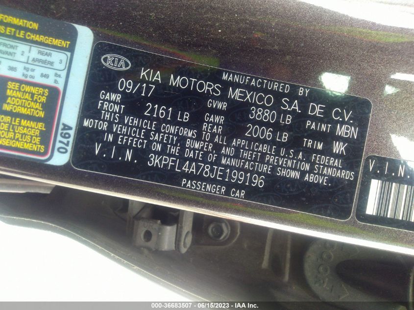 2018 KIA FORTE LX - 3KPFL4A78JE199196