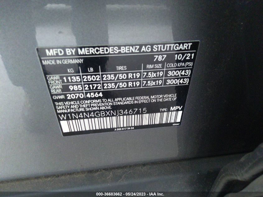 2022 MERCEDES-BENZ GLA GLA 250 - W1N4N4GBXNJ346715