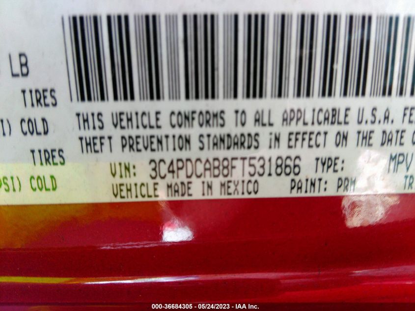2015 DODGE JOURNEY AMERICAN VALUE PKG - 3C4PDCAB8FT531866