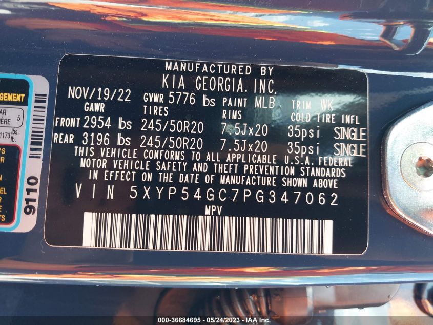 2023 KIA TELLURIDE SX - 5XYP54GC7PG347062