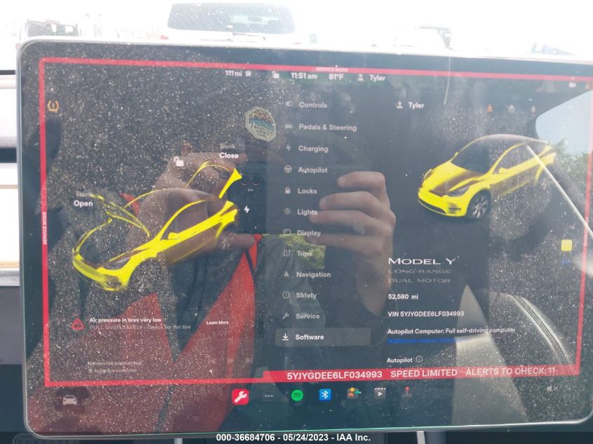 2020 TESLA MODEL Y LONG RANGE - 5YJYGDEE6LF034993