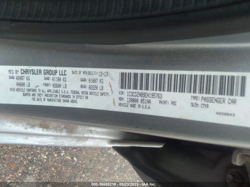 2014 DODGE AVENGER SE - 1C3CDZAB9EN195763