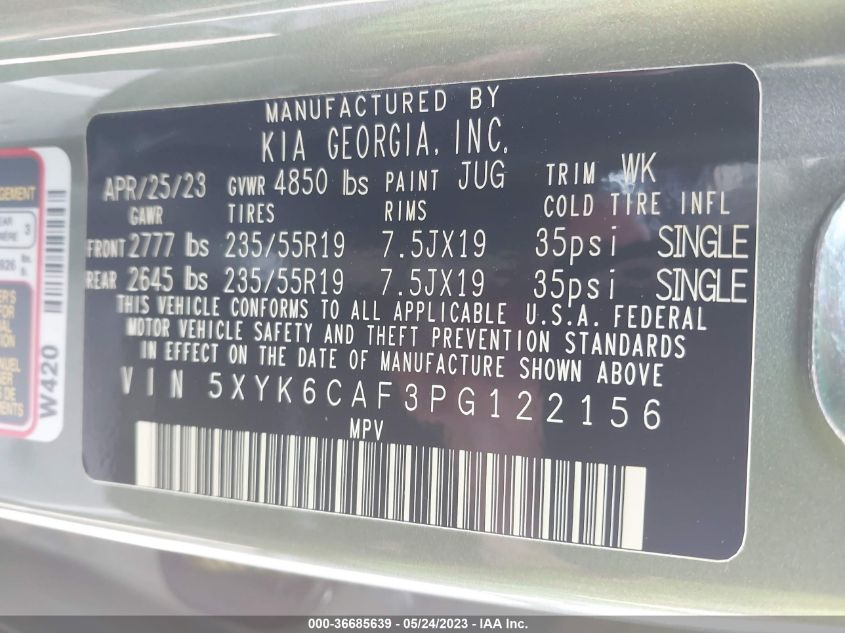 2023 KIA SPORTAGE X-LINE - 5XYK6CAF3PG122156
