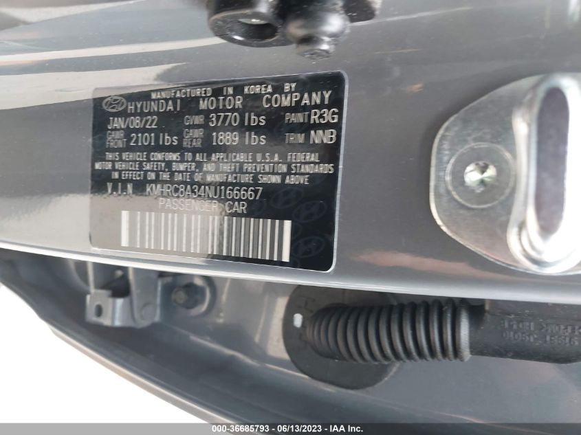 2022 HYUNDAI VENUE SEL - KMHRC8A34NU166667