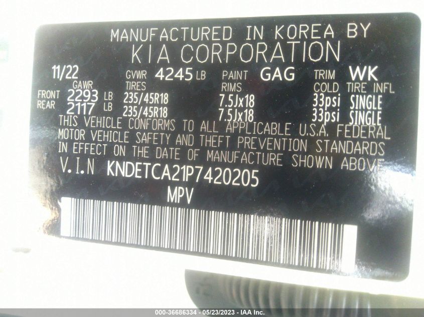 2023 KIA SELTOS SX - KNDETCA21P7420205