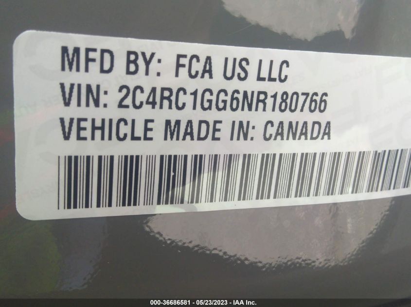 2022 CHRYSLER PACIFICA LIMITED - 2C4RC1GG6NR180766