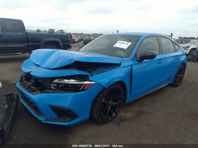 2022 HONDA CIVIC HATCHBACK SPORT - 19XFL2H89NE002089