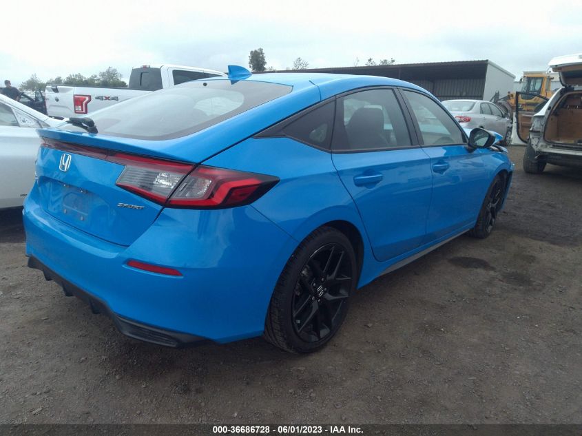 2022 HONDA CIVIC HATCHBACK SPORT - 19XFL2H89NE002089