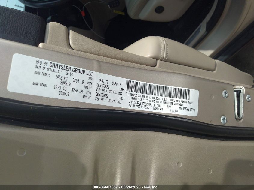 2014 JEEP GRAND CHEROKEE LIMITED - 1C4RJEBG9EC449114