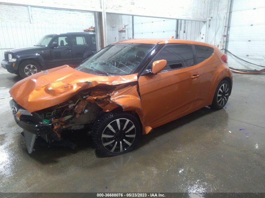 2013 HYUNDAI VELOSTER W/BLACK INT - KMHTC6AD8DU142731
