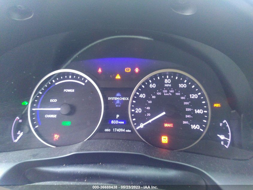 2013 LEXUS ES 300H HYBRID JTHBW1GG6D2018723