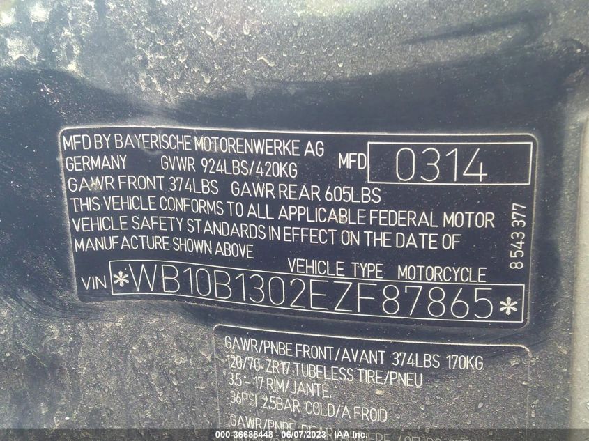 2014 BMW F800 GT - WB10B1302EZF87865