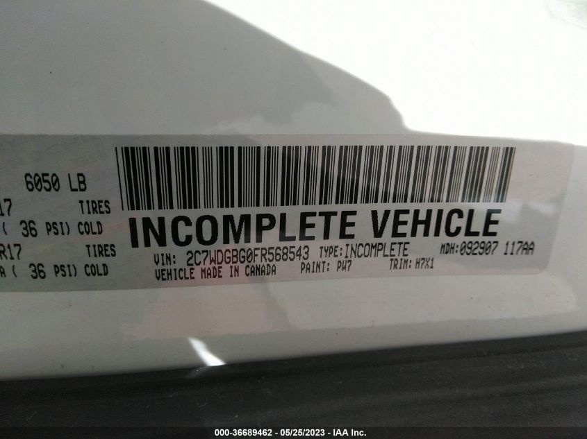 2015 DODGE GRAND CARAVAN SE - 2C7WDGBG0FR568543