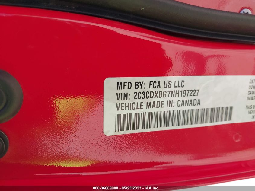 2022 DODGE CHARGER SXT - 2C3CDXBG7NH197227