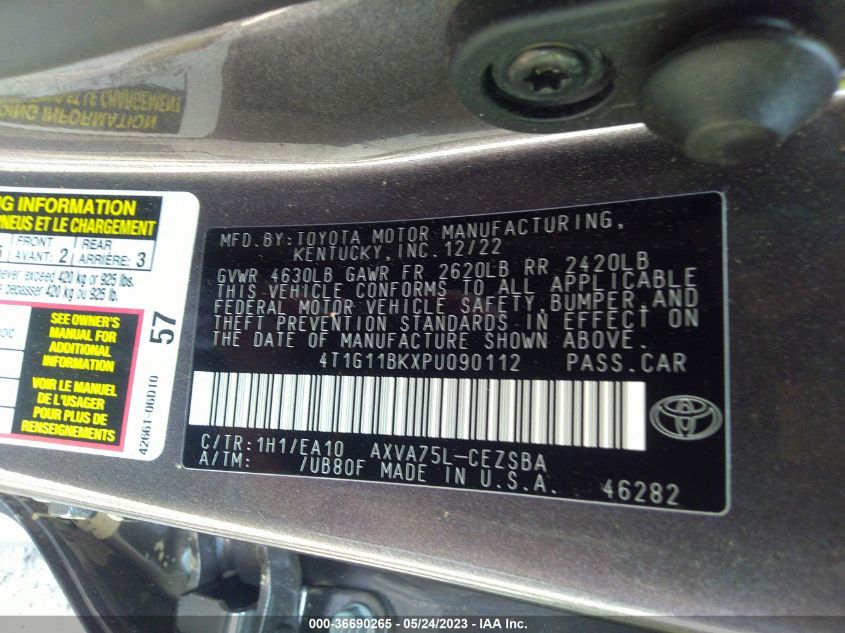 2023 TOYOTA CAMRY SE - 4T1G11BKXPU090112