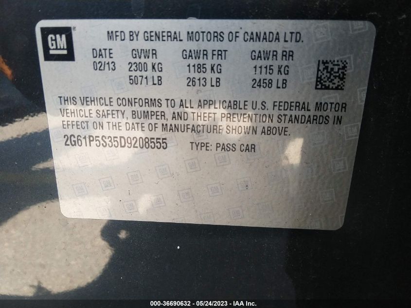 2013 CADILLAC XTS LUXURY - 2G61P5S35D9208555