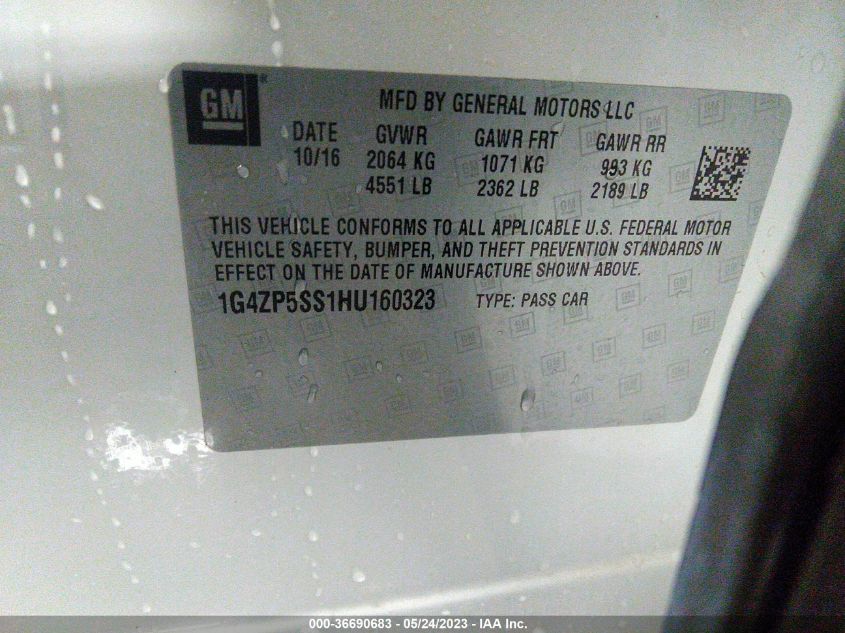 2017 BUICK LACROSSE ESSENCE - 1G4ZP5SS1HU160323
