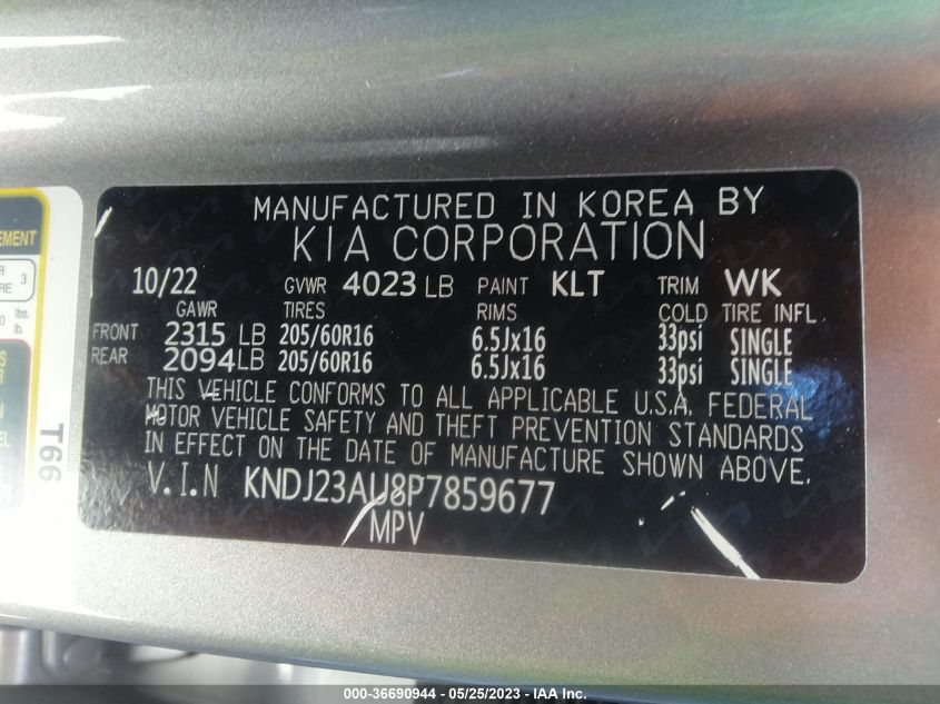 2023 KIA SOUL LX - KNDJ23AU8P7859677