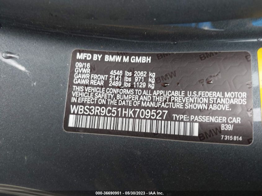 2017 BMW M4 - WBS3R9C51HK709527