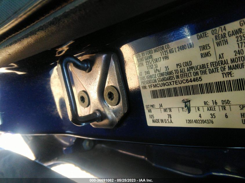 2014 FORD ESCAPE SE - 1FMCU9GX7EUC64465