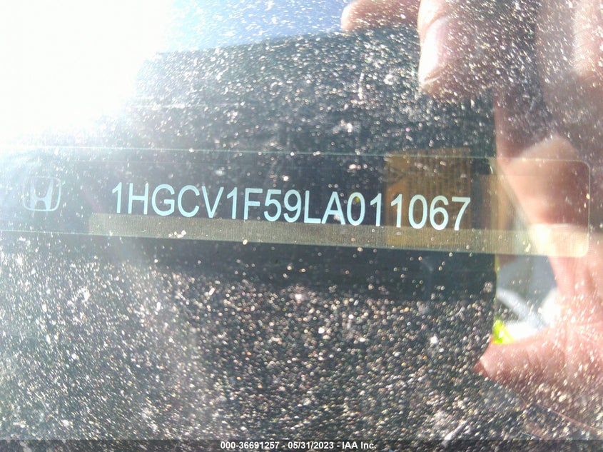 VIN 1HGCV1F59LA011067 2020 HONDA ACCORD SEDAN EX-L