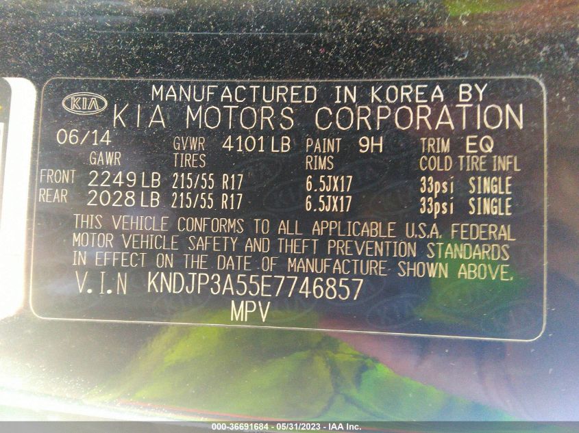 2014 KIA SOUL + - KNDJP3A55E7746857