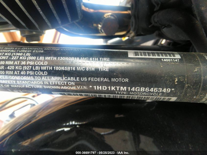 2016 HARLEY-DAVIDSON FLTRXS ROAD GLIDE SPECIAL - 1HD1KTM14GB646349