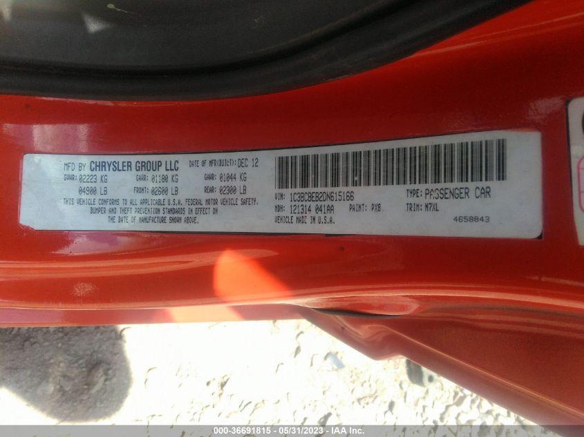 2013 CHRYSLER 200 TOURING - 1C3BCBEB2DN615166