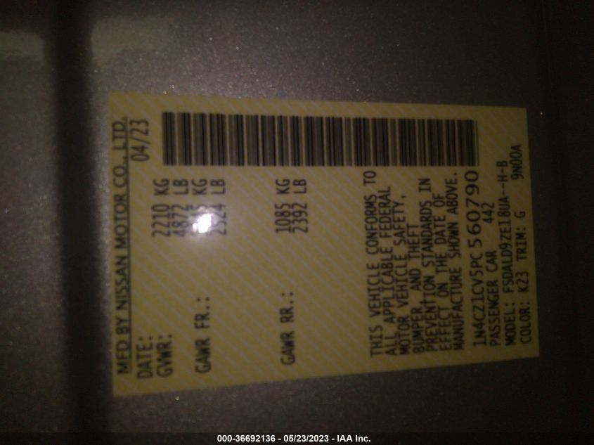 2023 NISSAN LEAF SV PLUS - 1N4CZ1CV5PC560790