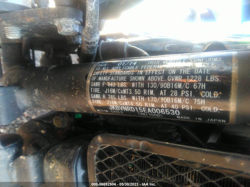 2014 KAWASAKI VN1700 D - JKBVNRD15EA006530