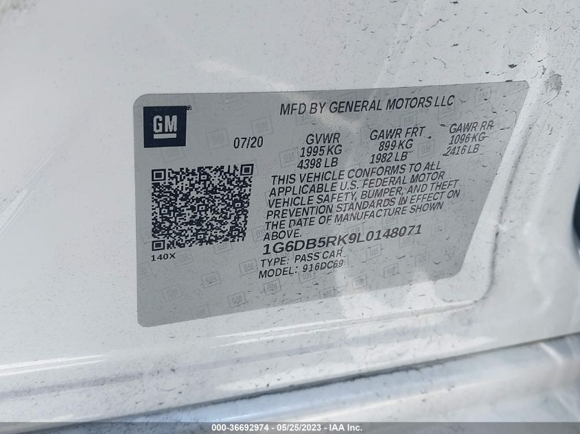 2020 CADILLAC CT4 PREMIUM LUXURY 1G6DB5RK9L0148071