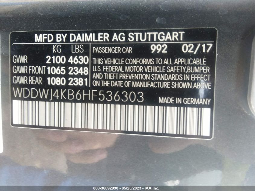 2017 MERCEDES-BENZ C-CLASS C 300 - WDDWJ4KB6HF536303
