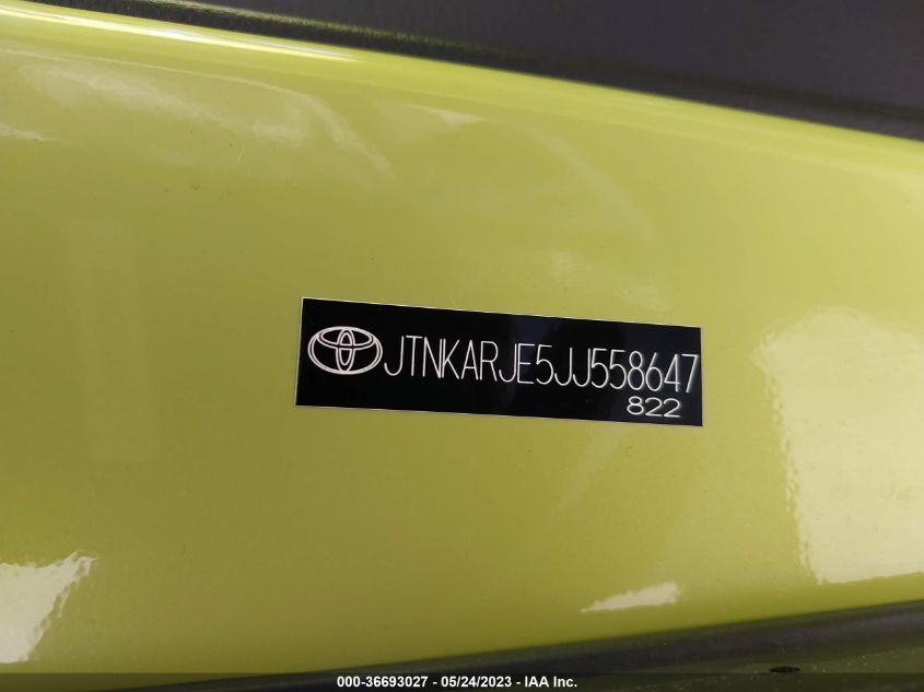 2018 TOYOTA COROLLA IM - JTNKARJE5JJ558647