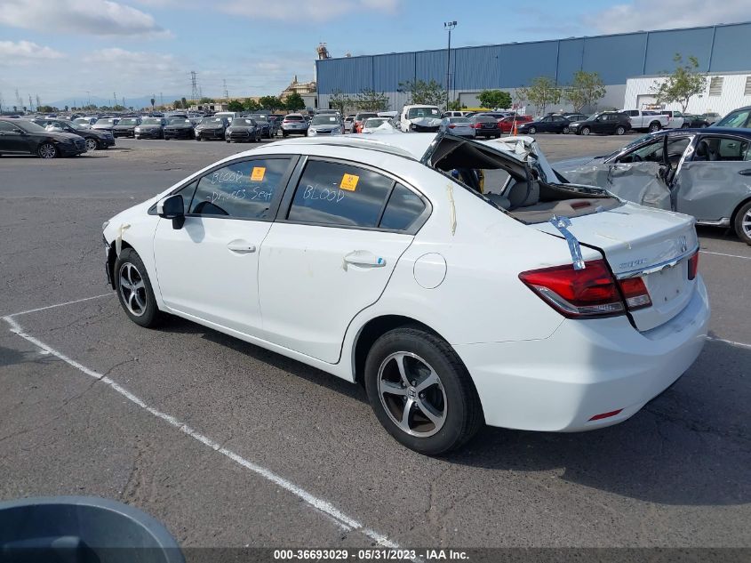 2015 HONDA CIVIC SEDAN SE - 19XFB2F74FE707798