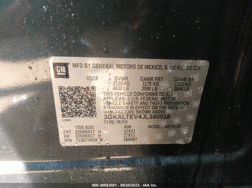 2018 GMC TERRAIN SLE - 3GKALTEV4JL380518