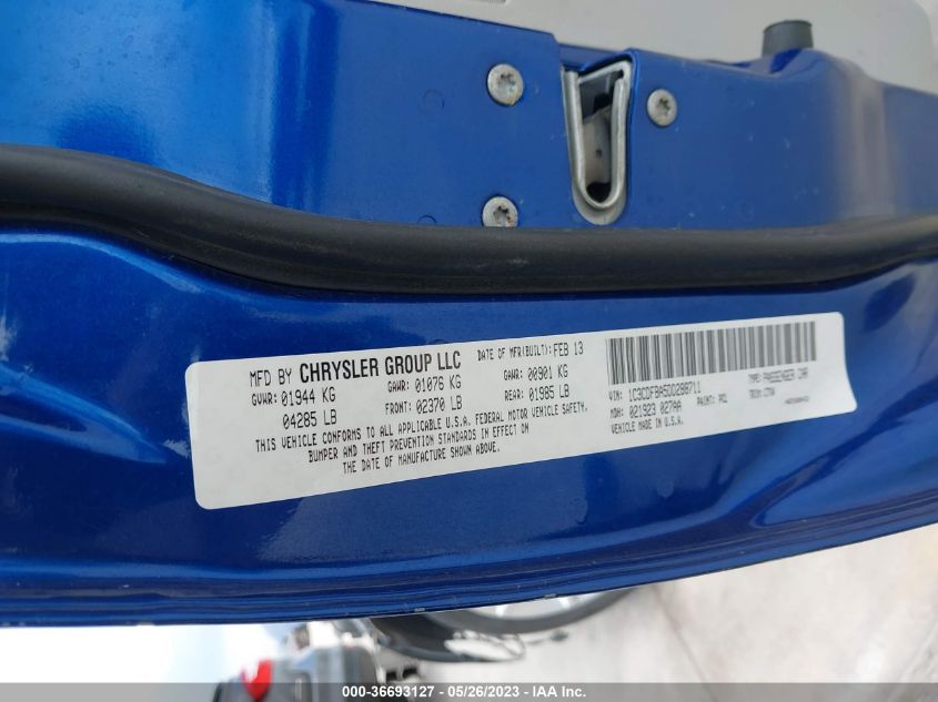 2013 DODGE DART SXT - 1C3CDFBA5DD288711