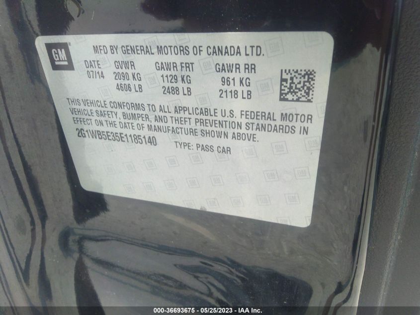 2014 CHEVROLET IMPALA LIMITED LT - 2G1WB5E35E1185140