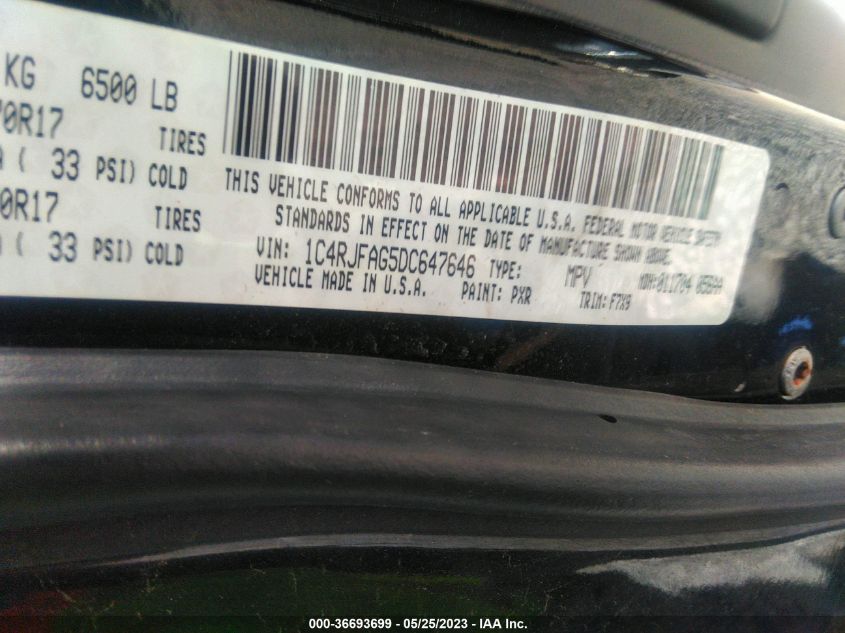 2013 JEEP GRAND CHEROKEE LAREDO - 1C4RJFAG5DC647646