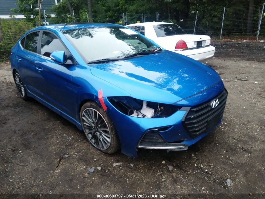 2018 HYUNDAI ELANTRA SPORT - KMHD04LB3JU648895