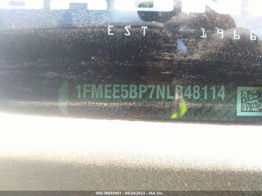 2022 FORD BRONCO BASE/BIG BEND - 1FMEE5BP7NLB48114