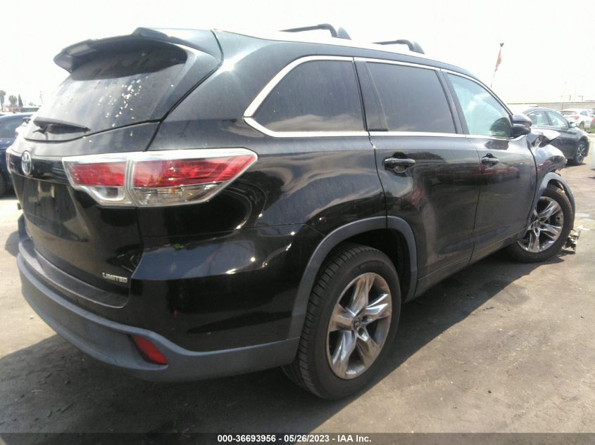 2016 TOYOTA HIGHLANDER LIMITED - 5TDYKRFH8GS182858