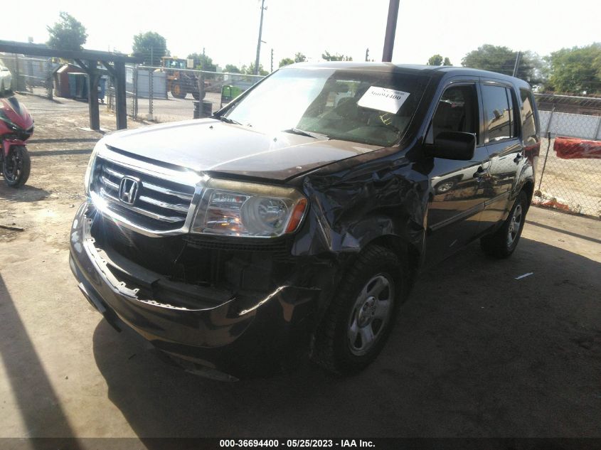 2013 HONDA PILOT LX - 5FNYF4H21DB066658