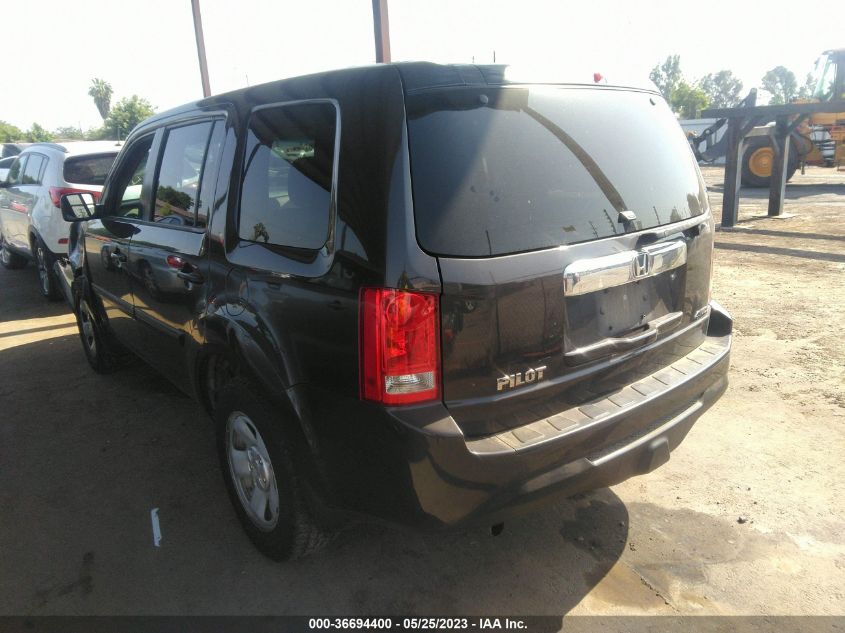 2013 HONDA PILOT LX - 5FNYF4H21DB066658