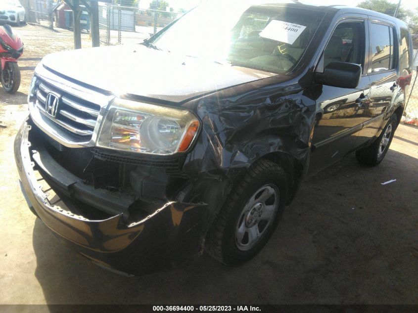 2013 HONDA PILOT LX - 5FNYF4H21DB066658