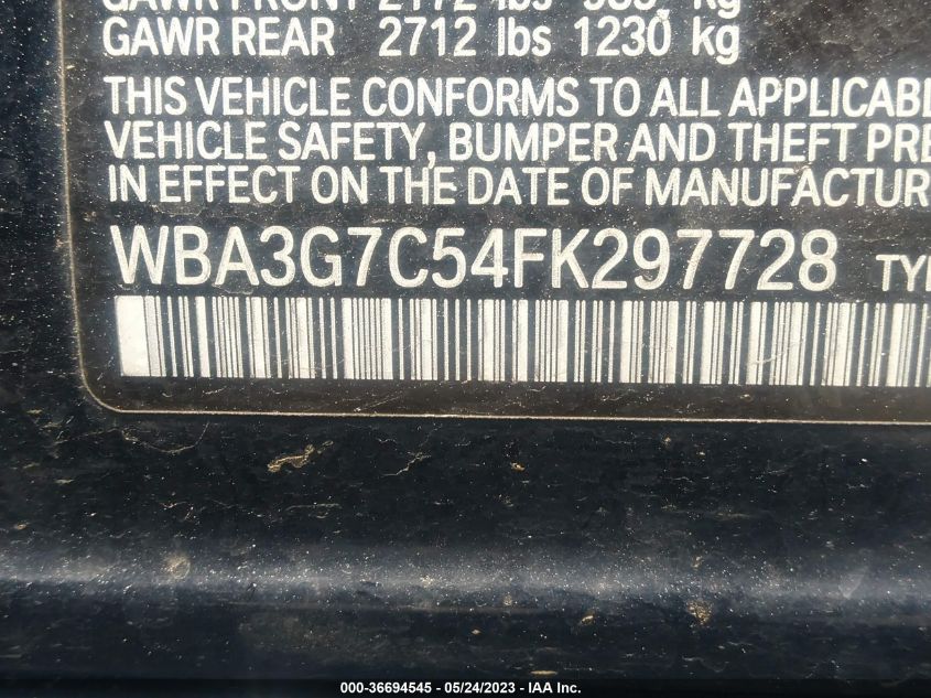2015 BMW 3 SERIES 328I XDRIVE - WBA3G7C54FK297728
