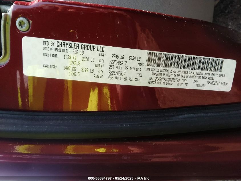2013 CHRYSLER TOWN & COUNTRY TOURING - 2C4RC1BG7DR709129