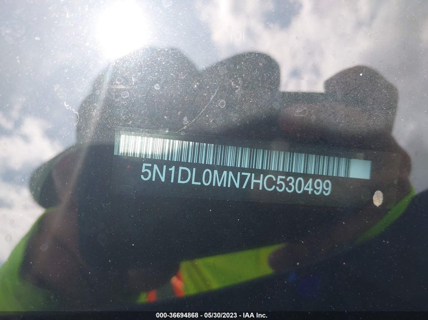 VIN 5N1DL0MN7HC530499 2017 INFINITI QX60