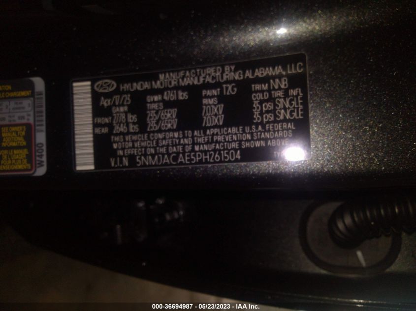 2023 HYUNDAI TUCSON SE - 5NMJACAE5PH261504